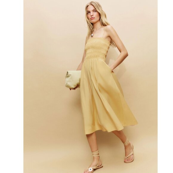 Reformation Kerrie Dress - Sunshine/ Yellow - Picture 5 of 7